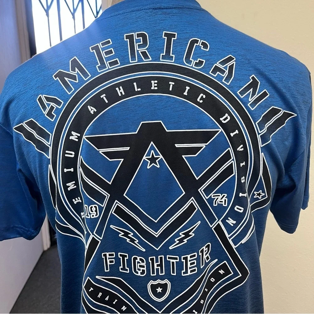 American Fighter Men's Navy & White Geometric Graphic Tee